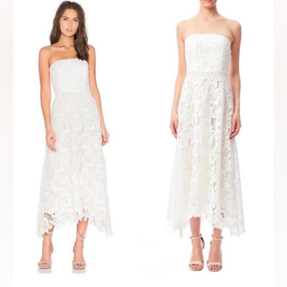 White crochet lace Dakota dress size 4